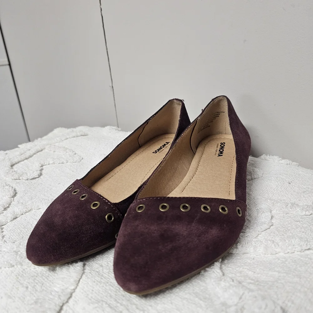 Sonoma Womens Flats Size‎ 9 Office Church Work Suede Business Comfortable